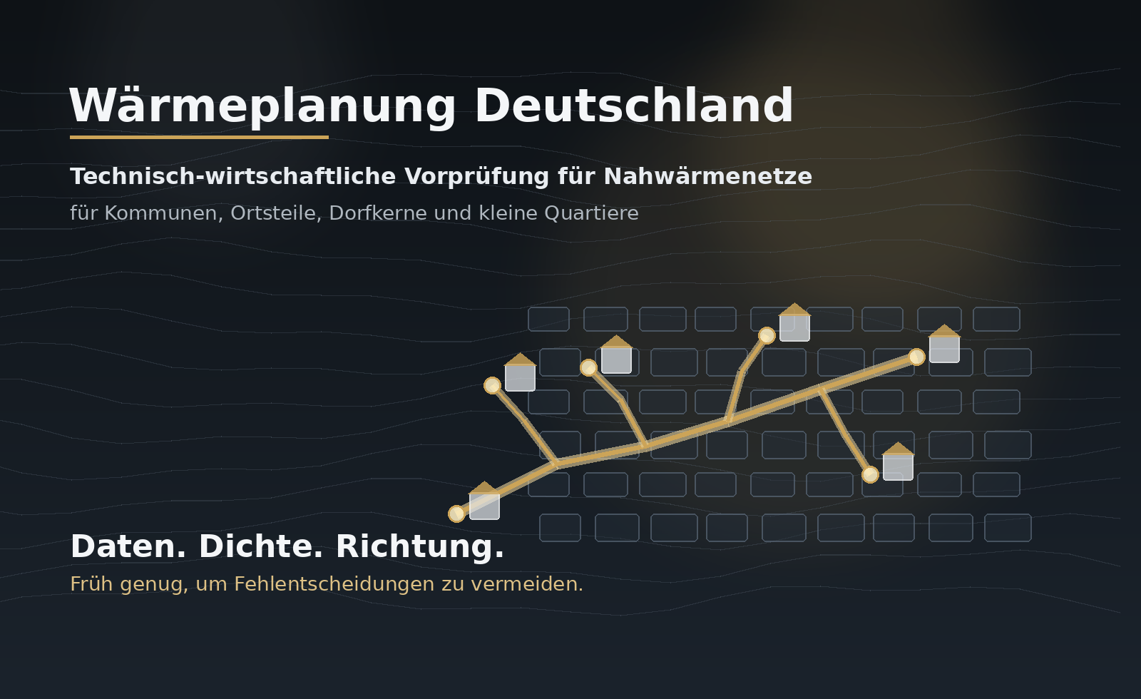 Visualisierung eines Nahwärmenetzes für ländliche Räume